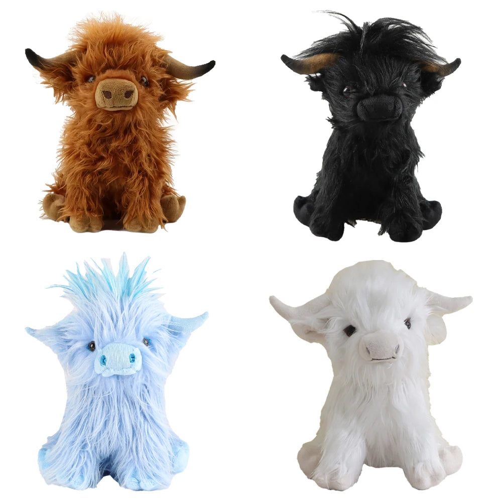 Highland Cow Plush Friend - Cozy 25cm Cattle Cuddle Buddy (4 Colors)