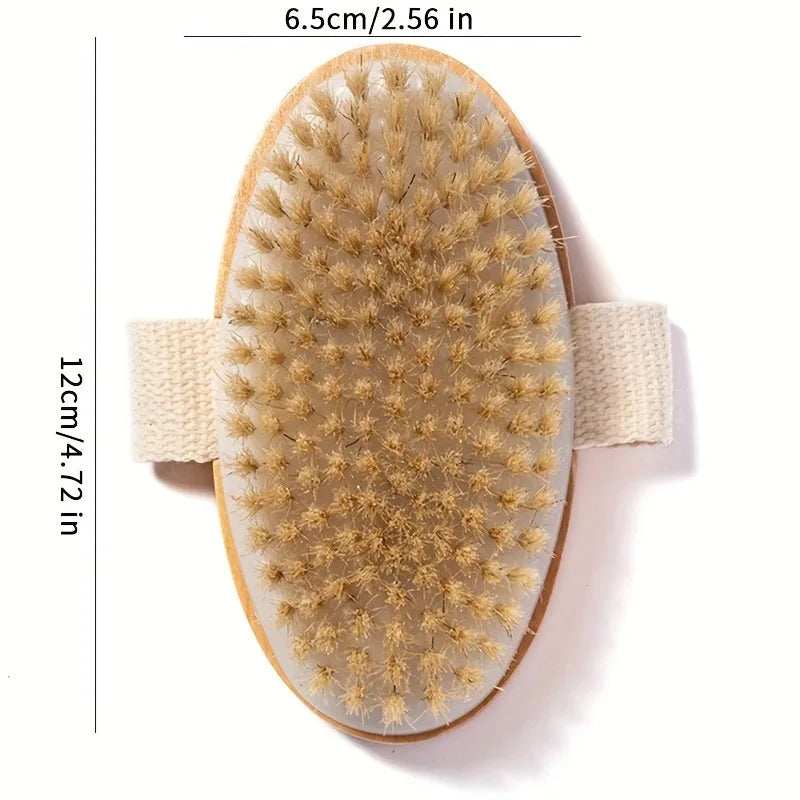 Natural Bristle Dry Brushing Body Brush