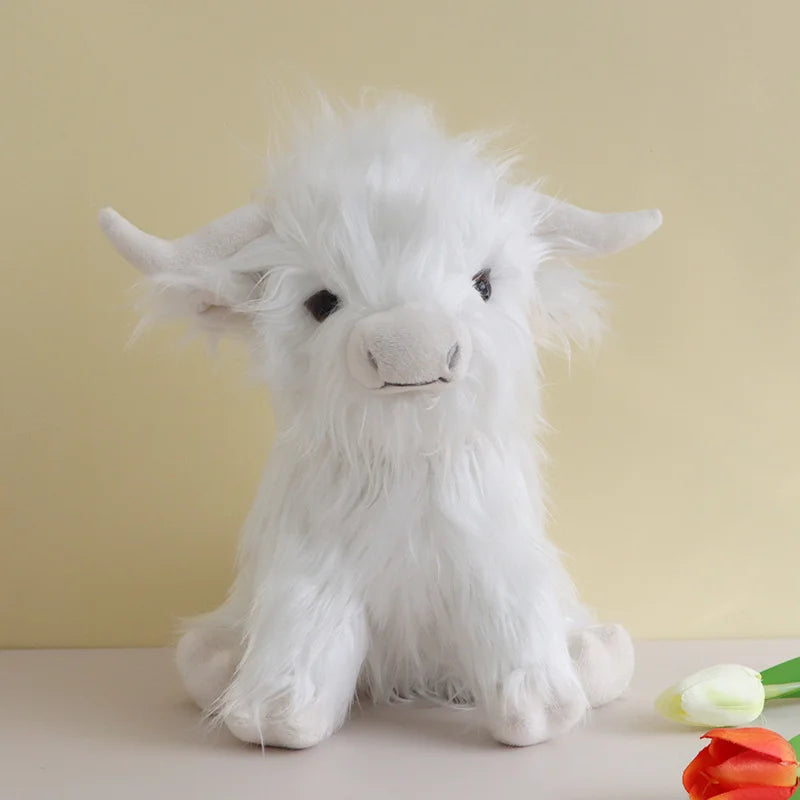 Highland Cow Plush Friend - Cozy 25cm Cattle Cuddle Buddy (4 Colors)
