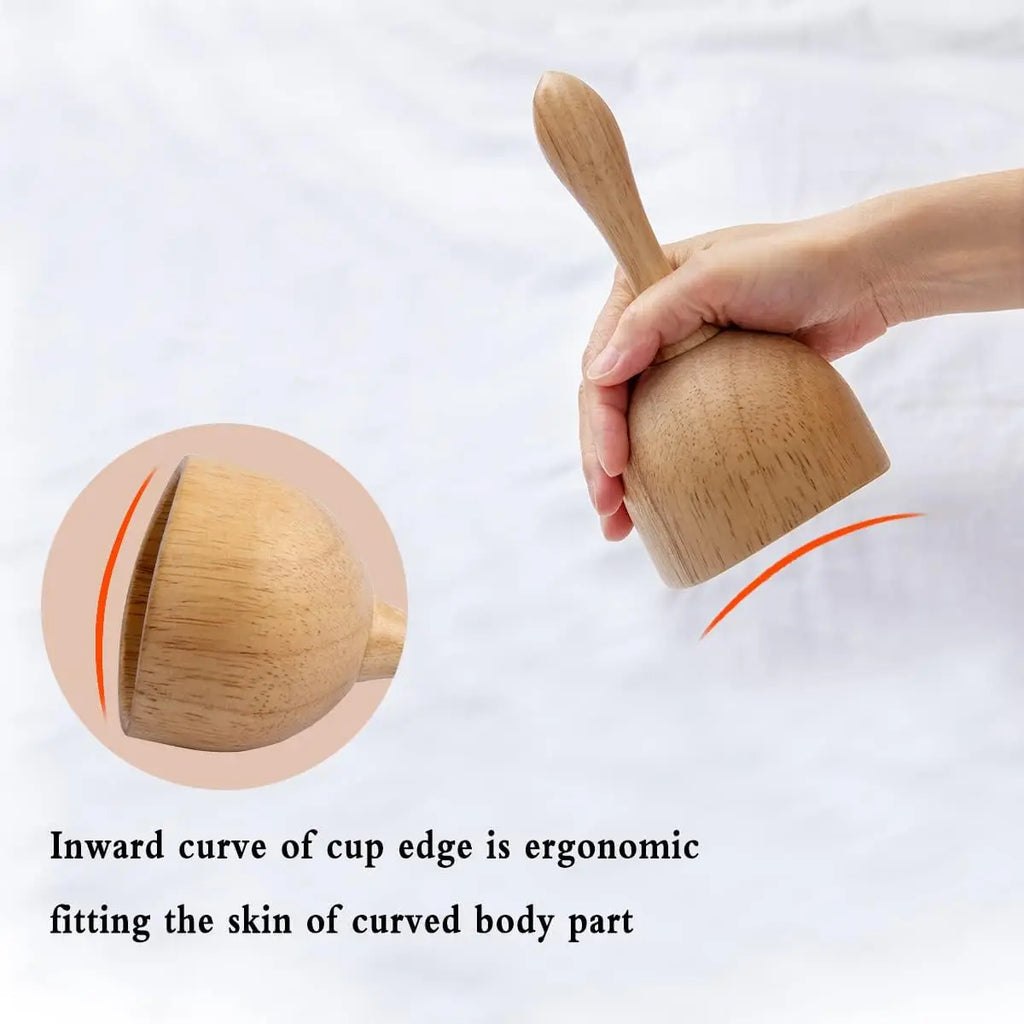 Wood Fascia Massage Tool & Roller Set